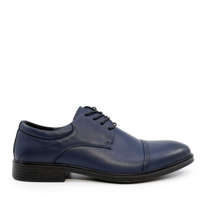 Pantofi derby bărbați Benvenuti bleumarin din piele 3857bp331bl