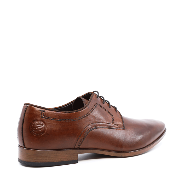 Pantofi derby bărbați Benvenuti maro din piele 715BP7155M