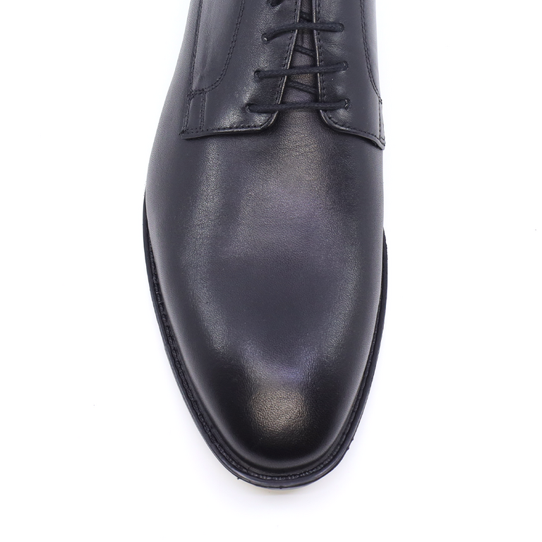 Pantofi derby bărbați Benvenuti negri din piele 1335BP1720N