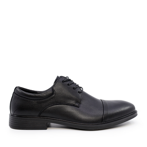 Pantofi derby bărbați Benvenuti negri din piele 3857bp331n