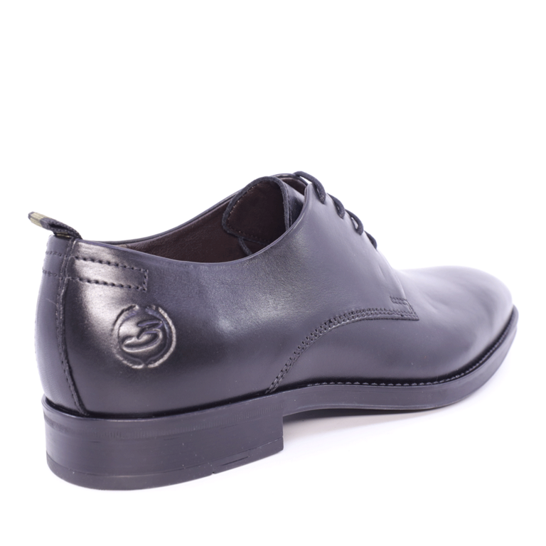 Pantofi derby bărbați Benvenuti negri din piele 716BP3051N