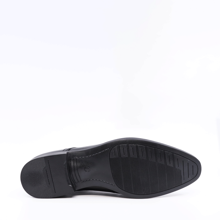 Pantofi derby bărbați Benvenuti negri din piele 715BP3747N
