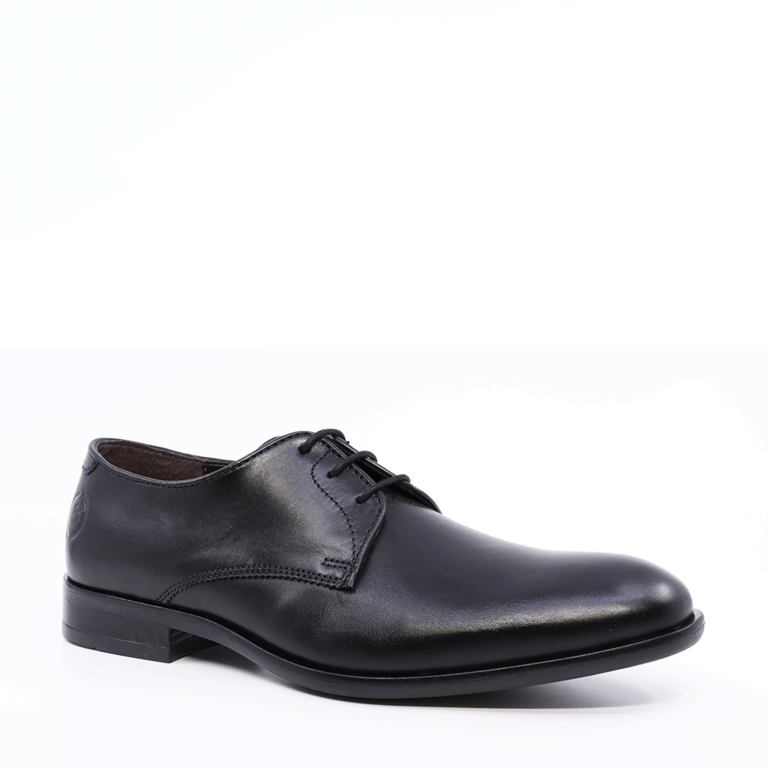 Pantofi derby bărbați Benvenuti negri din piele 715BP3747N