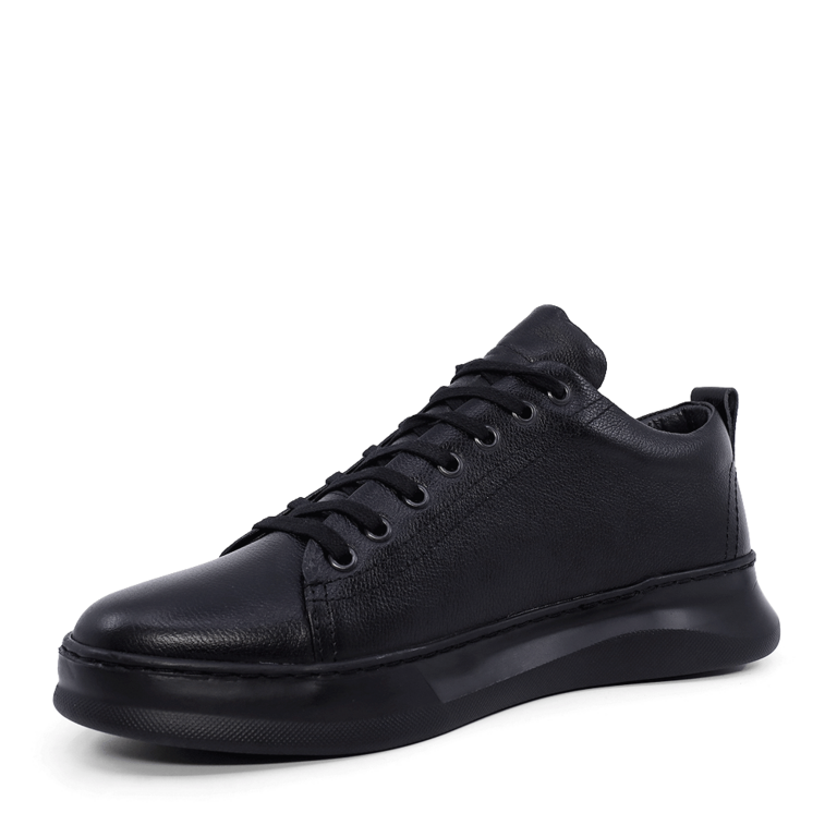 Pantofi sport bărbați Benvenuti negri din piele 2757BP0612N