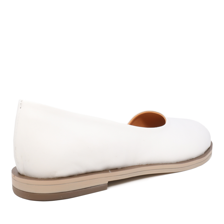 Pantofi decupați femei Benvenuti albi din piele 2755DD2110A 
