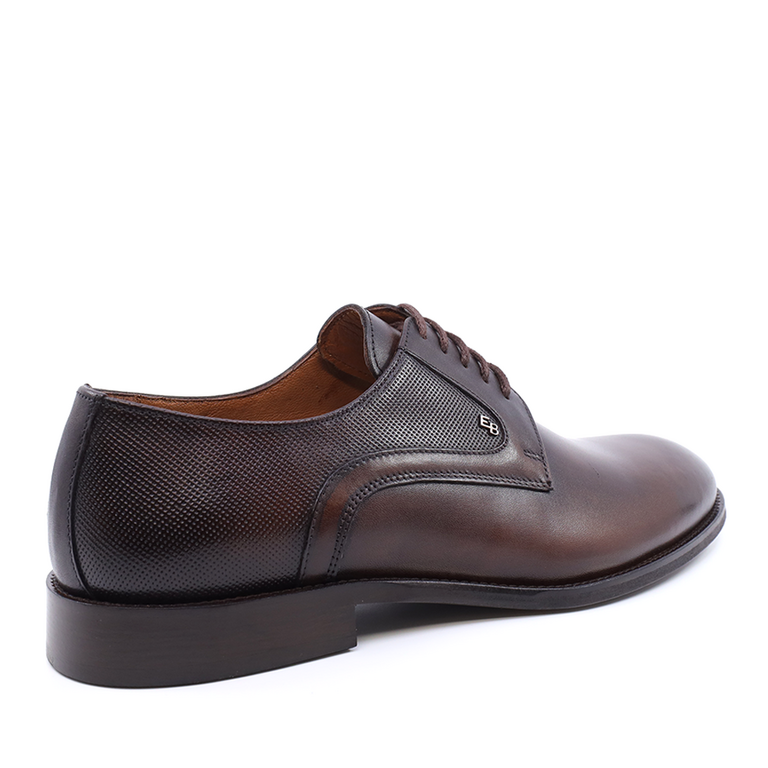Pantofi derby bărbați Enzo Bertini maro din piele 3385BP3610M