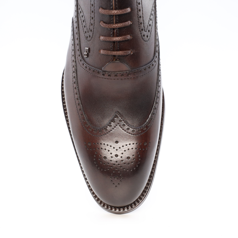 Pantofi full brogue bărbați Enzo Bertini maro din piele 3385BP1266M