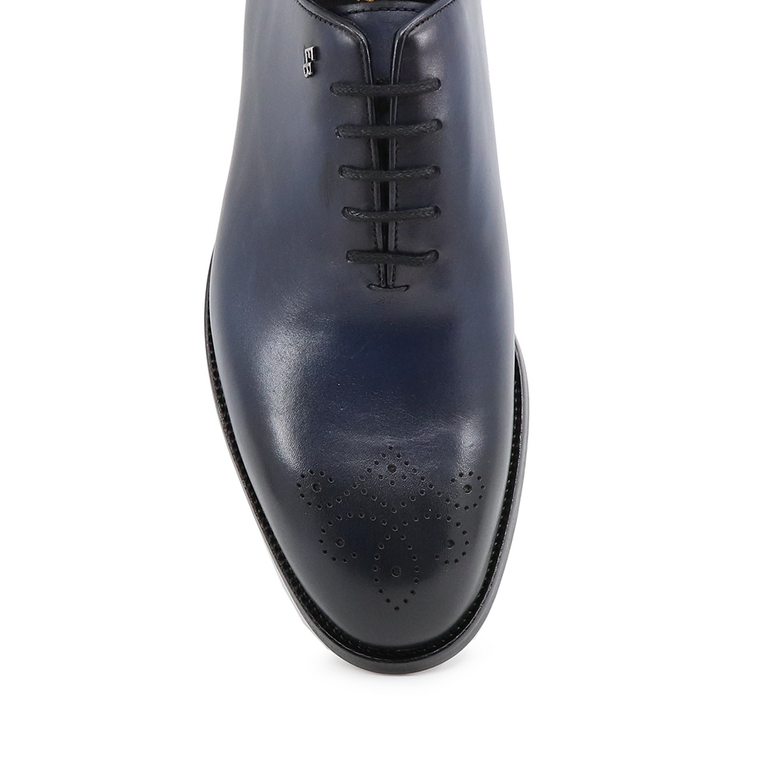 Pantofi oxford bărbați Enzo Bertini bleumarin din piele 3385bp2475bl