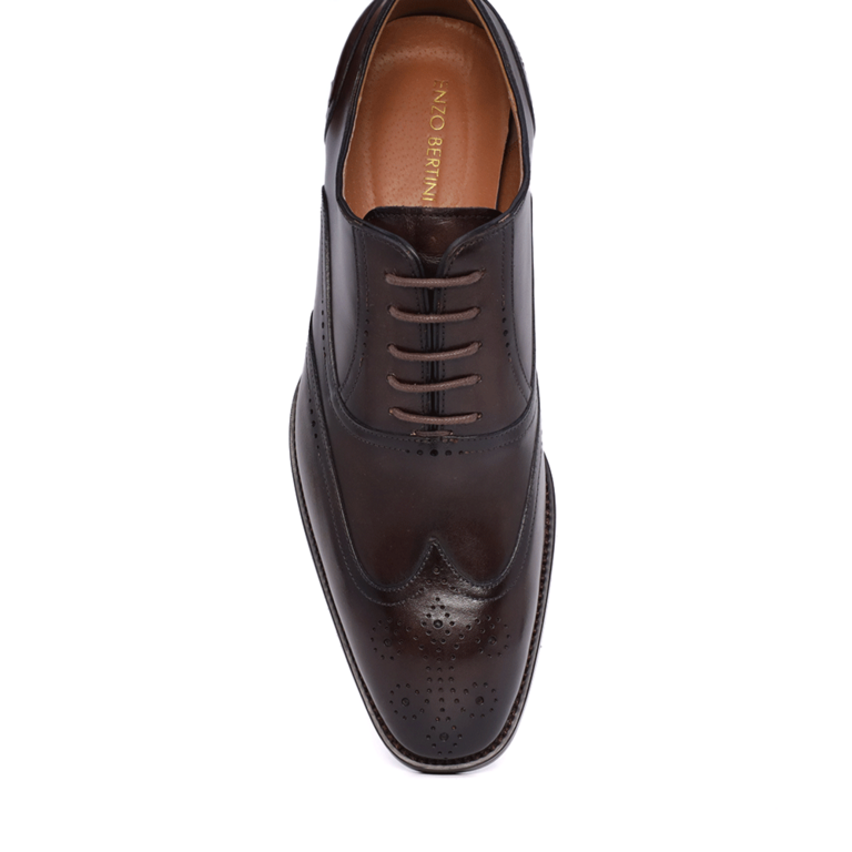 Pantofi oxford bărbați Enzo Bertini Premium Collection maro din piele naturală 1647BP2277M