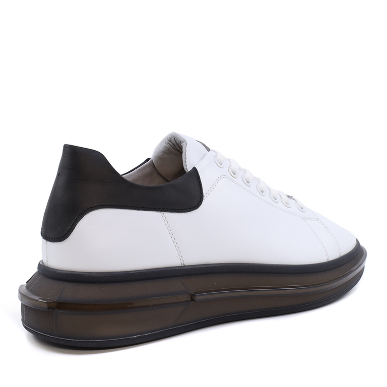 Sneakers bărbați Enzo Bertini albi din piele 2015BP24901A