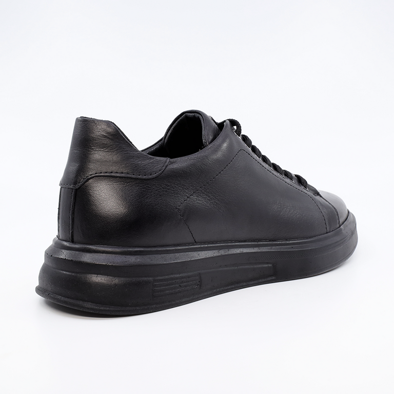 Sneakers bărbați Enzo Bertini negri din piele 3205BP15177N