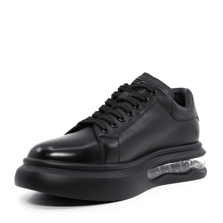 Sneakers bărbați Enzo Bertini negri din piele naturală 3867BP412N