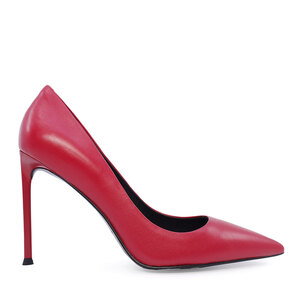 Pantofi stiletto femei Enzo Bertini roșii cu toc din piele 1627DP1353R
