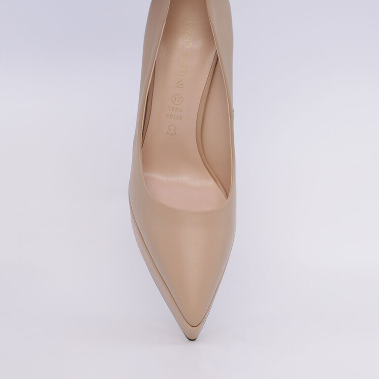 Pantofi stiletto femei Enzo Bertini taupe din piele naturală cu toc 3867DP274TA