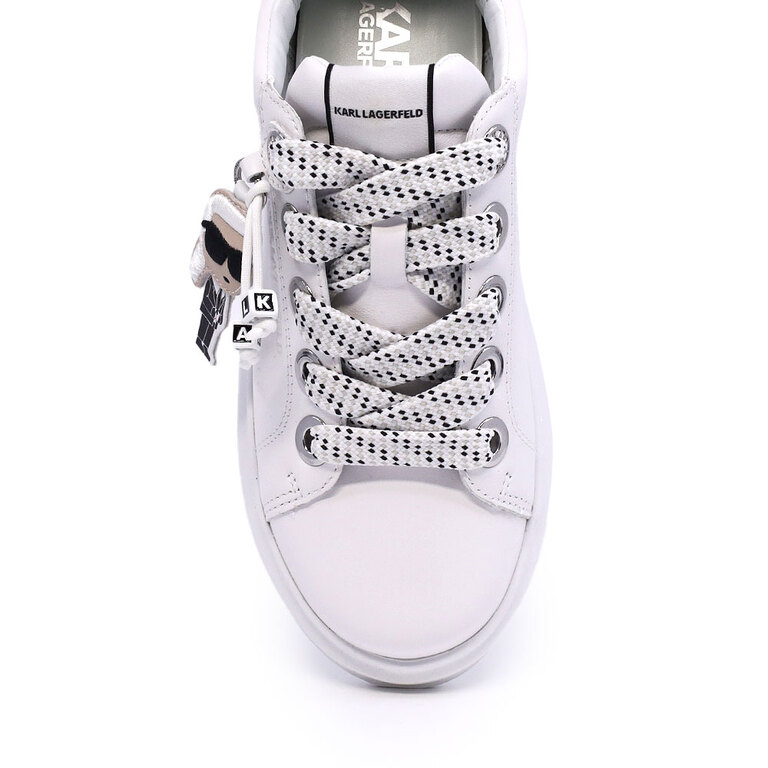 Sneakers femei Karl Lagerfeld Kapri Karl NFT albi din piele 2057DP62576A