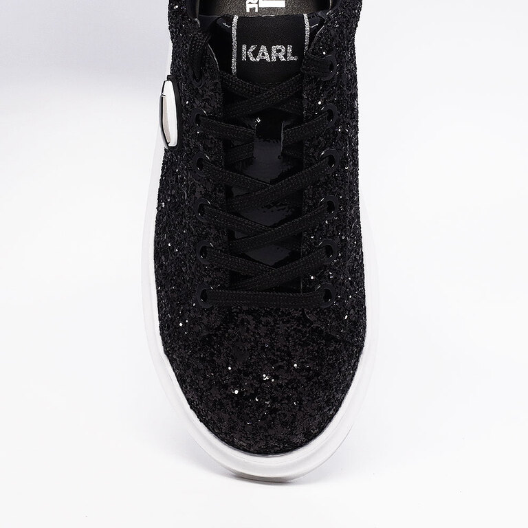 Sneakers femei Karl Lagerfeld Kapri Karl NFT  negri din glitter 2057DP62573GLN