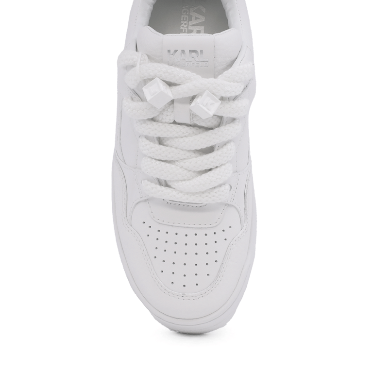 Sneakers femei Karl Lagerfeld KREW MAX KC KL  Kounter Lo albi din piele 2057DP63320A