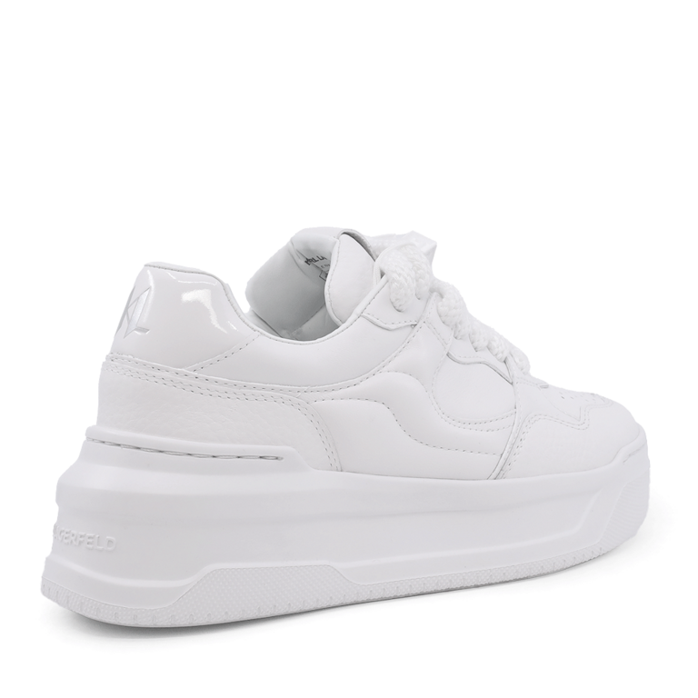 Sneakers femei Karl Lagerfeld KREW MAX KC KL  Kounter Lo albi din piele 2057DP63320A
