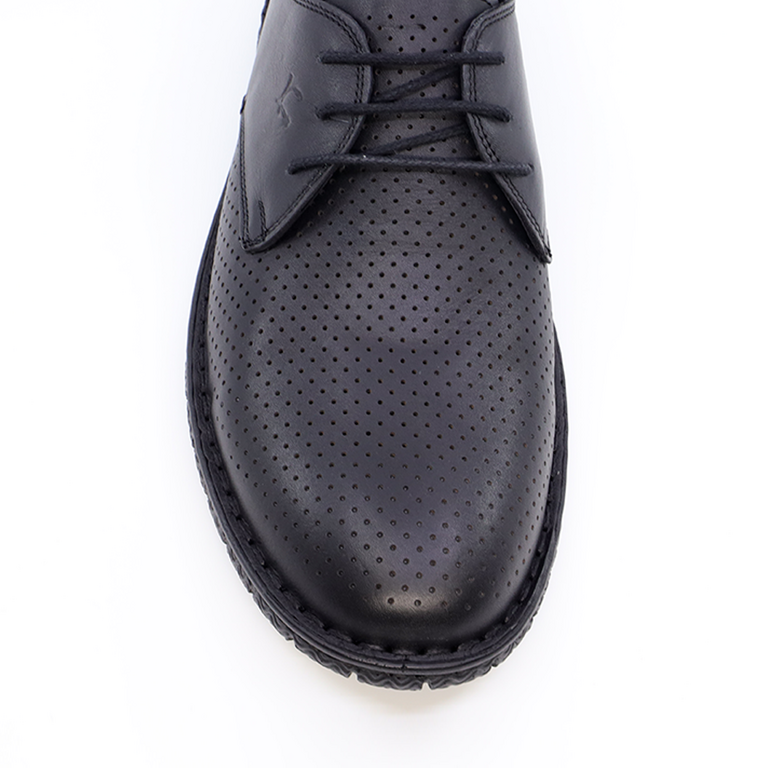 Pantofi bărbati Luca di Gioia negri din piele cu perforații 2095BP22402N