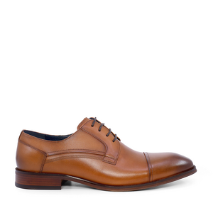 Pantofi derby bărbați Luca di Gioia cognac din piele 1797BP0052CO