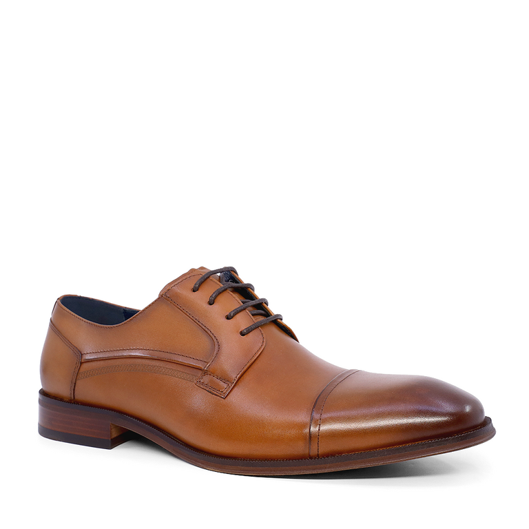 Pantofi derby bărbați Luca di Gioia cognac din piele 1797BP0052CO