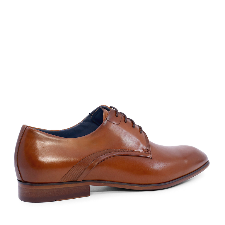 Pantofi derby bărbați Luca di Gioia cognac din piele 1797BP2026CO