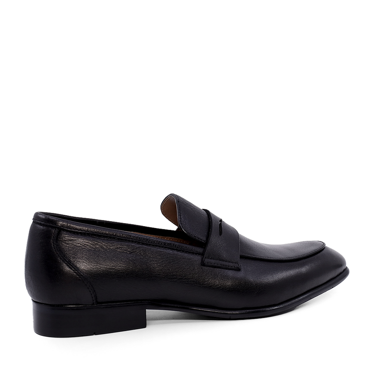 Pantofi tip loafer bărbați Luca di Gioia negri din piele 1797BP2025N