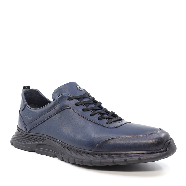 Sneakers bărbați Luca di Gioia bleumarin din piele 2095BP12685BL