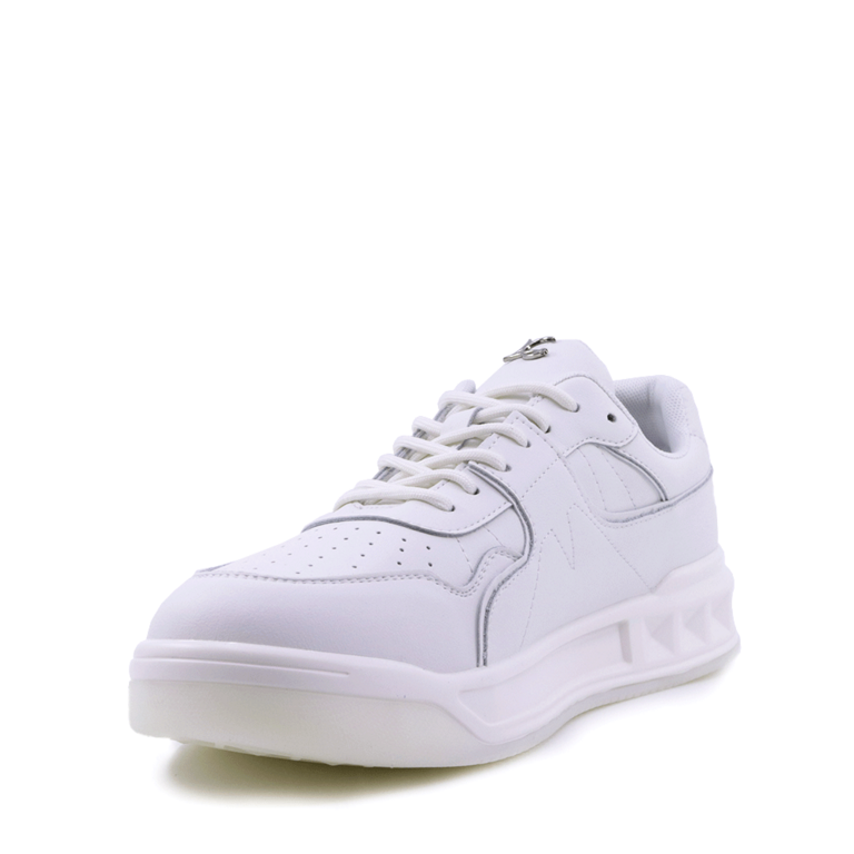 Sneakers de bărbați Luca di Gioia albi din piele 3917BP850A