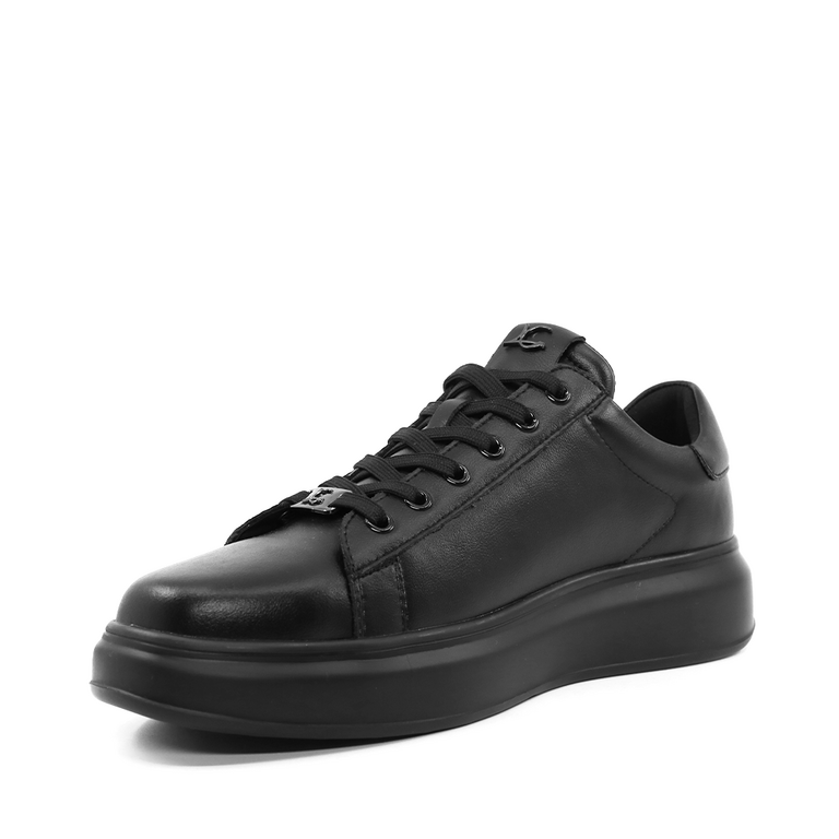 Sneakers de bărbați Luca di Gioia negri din piele 3917BP660N