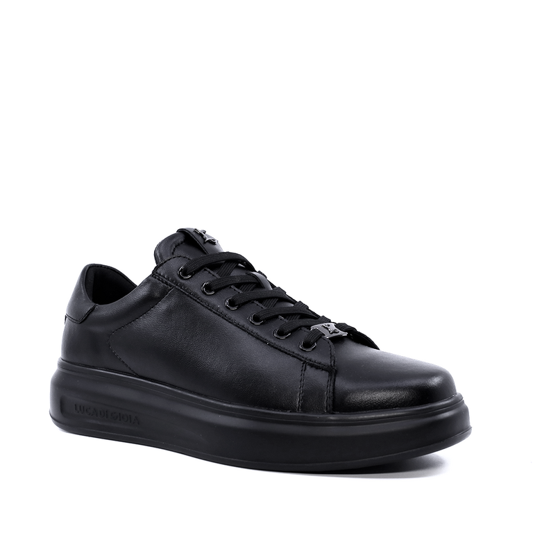 Sneakers de bărbați Luca di Gioia negri din piele 3917BP660N