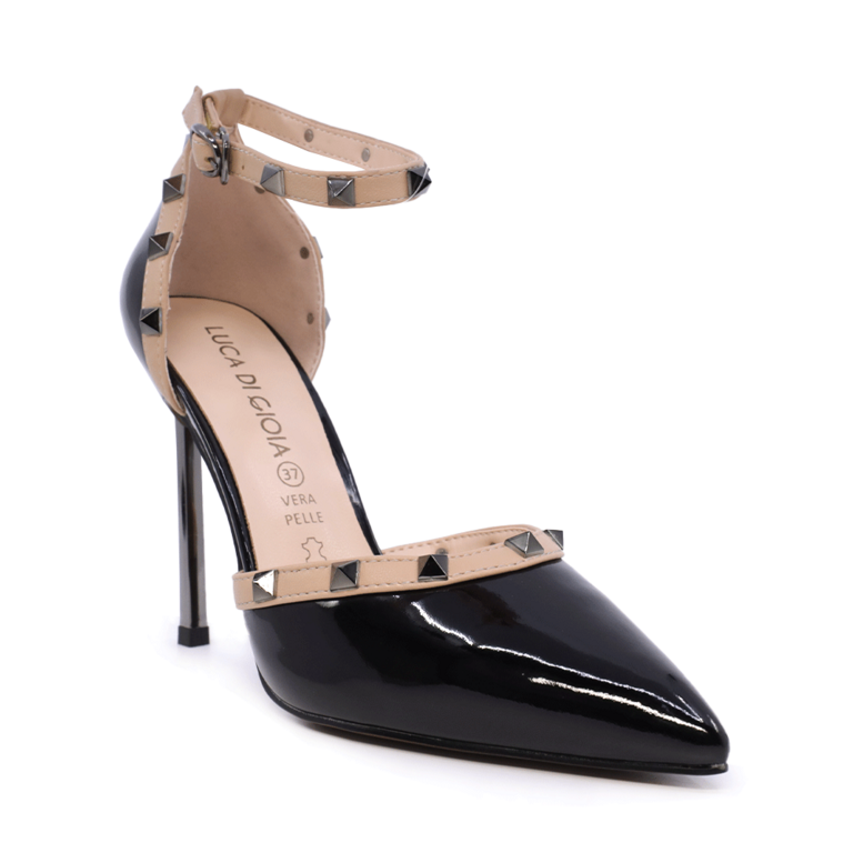 Pantofi femei tip stiletto  Luca di Gioia negri din piele lăcuită 3487DD279LN