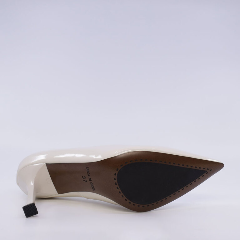 Pantofi stiletto femei Luca di Gioia bej din piele lăcuită 3847dp272lbe
