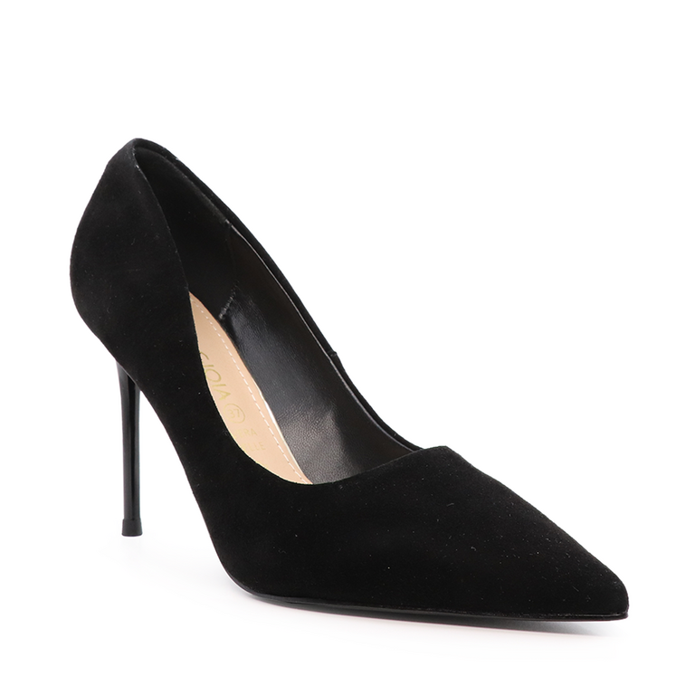 Pantofi stiletto femei Luca di Gioia negri din piele întoarsă 3846dp010vn
