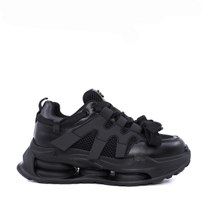 Sneakers chunky femei Luca di Gioia negri din piele  3847DP400N