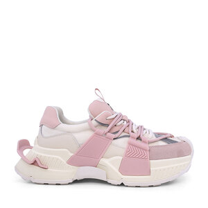 Sneakers chunky femei Luca di Gioia roz din piele  3847DP380RO