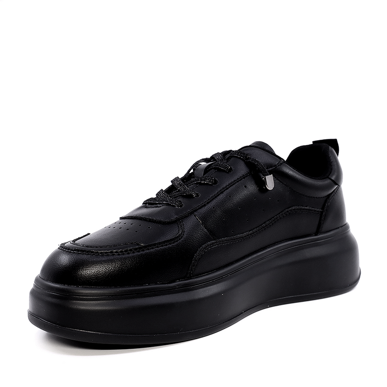 Sneakers femei Luca di Gioia negri din piele 3847DP650N