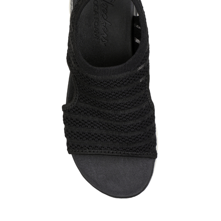 Sandale femei Skechers negre din material textil 1965ds119271n