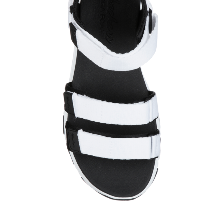 Sandale femei Skechers albe din material textil 1965ds315140a