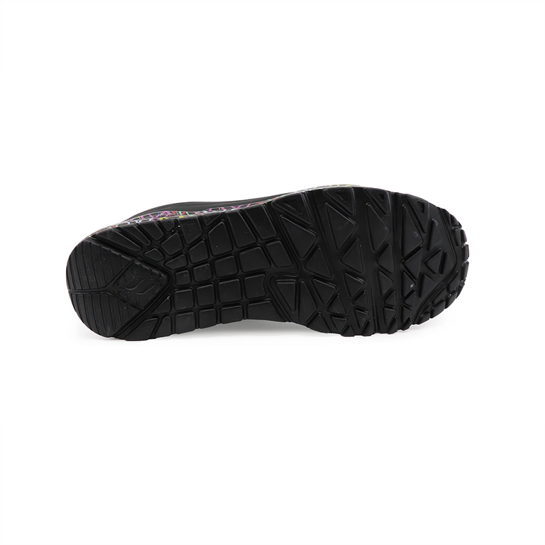 Pantofi sport femei Skechers negri cu talpă colorată 1966dps314976n