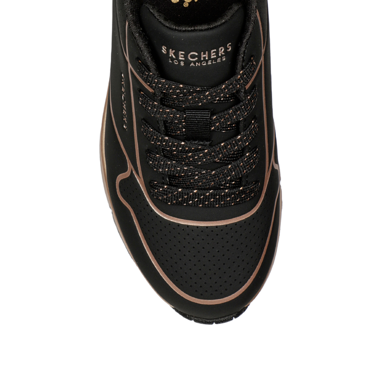 Pantofi sport femei Skechers negri din sintetic 1966DPS3100538N