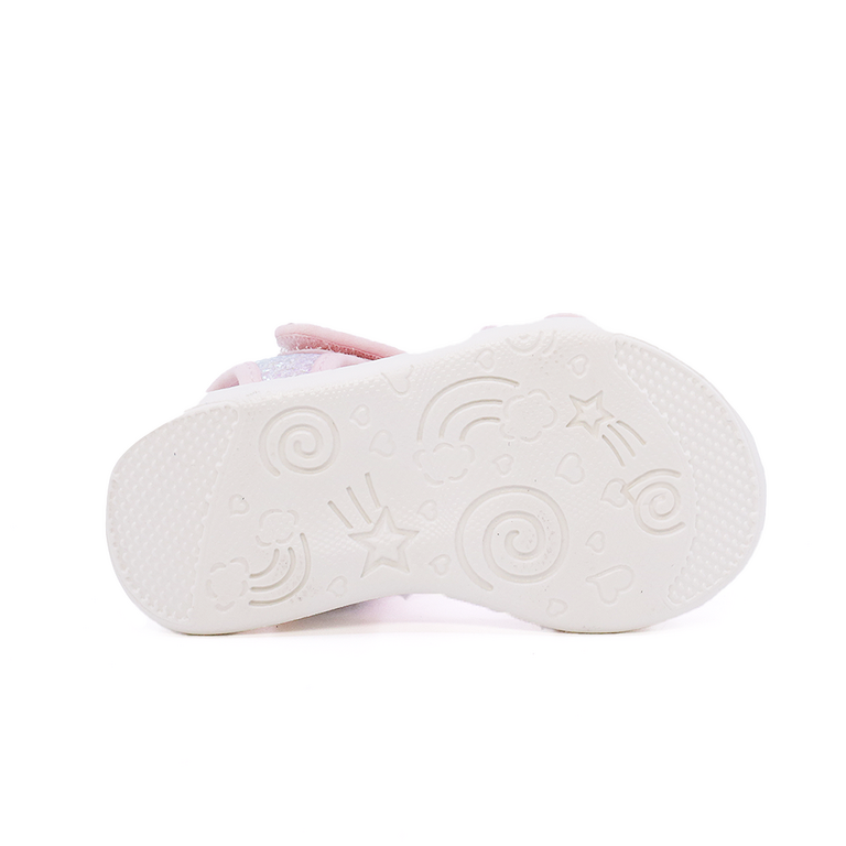 Sandale fetițe Benvenuti roz cu imprimeu multicolor 257fs2301ro