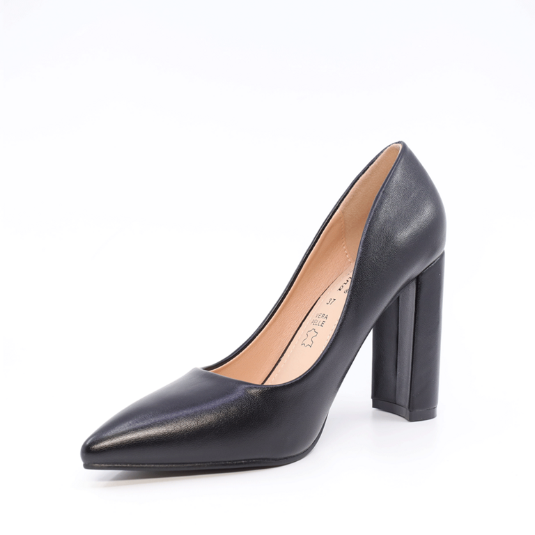 Pantofi femei Solo Donna negri cu toc înalt 1166DP2110N