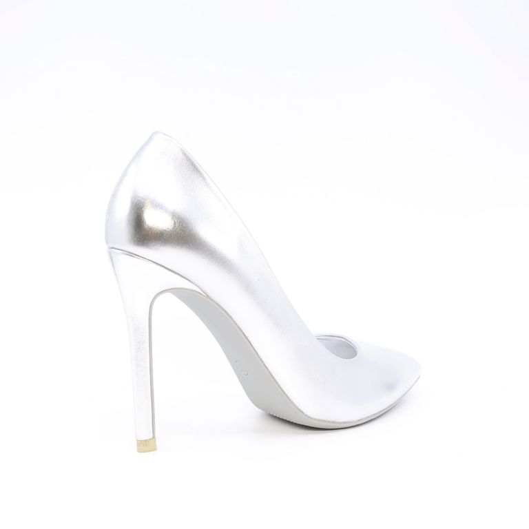 Pantofi stiletto femei Solo Donna argintii cu toc 1166DP2510AG