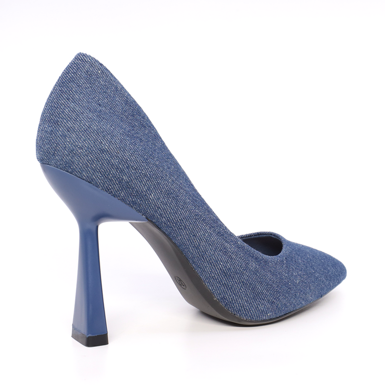 Pantofi stiletto femei Solo Donna bleumarin cu toc asimetric 1167DP2610JBL